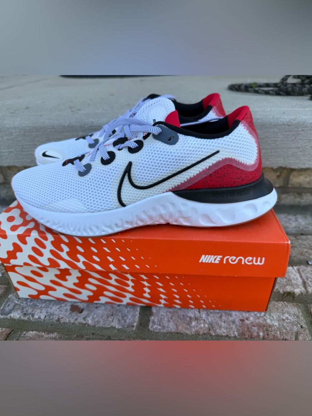 Nike Renew Mens' White and Red Running Shoes- Brand New (10)